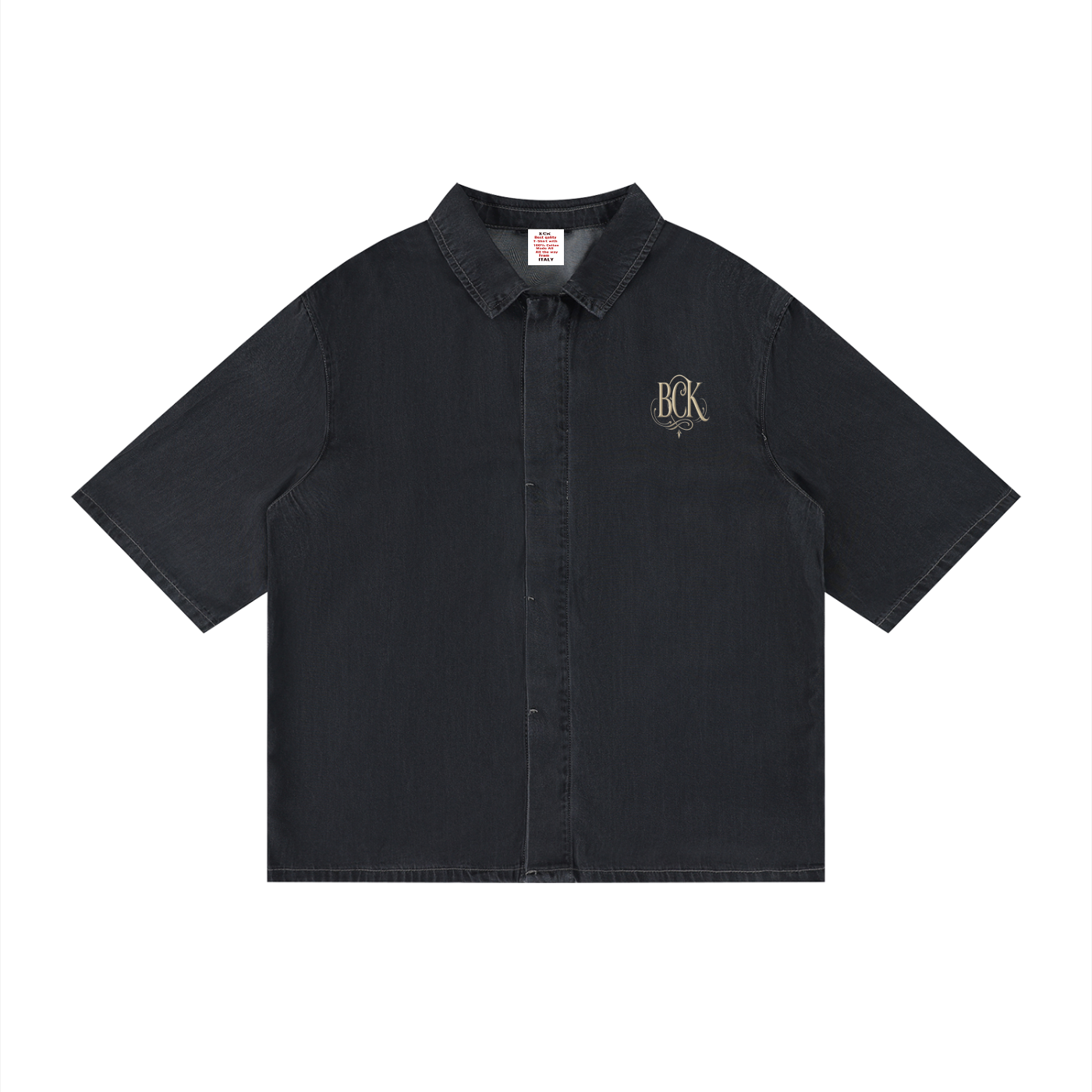 Unisex Vintage Wash Drop Shoulder Lyocell Shirt