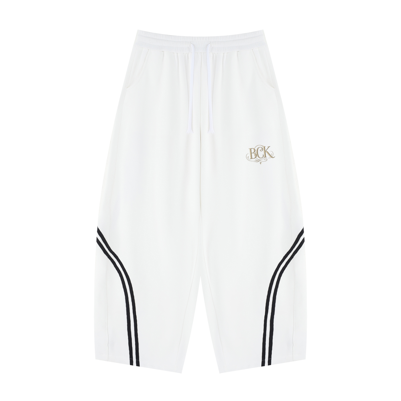 Unisex Wide Leg Piping Sweatpants