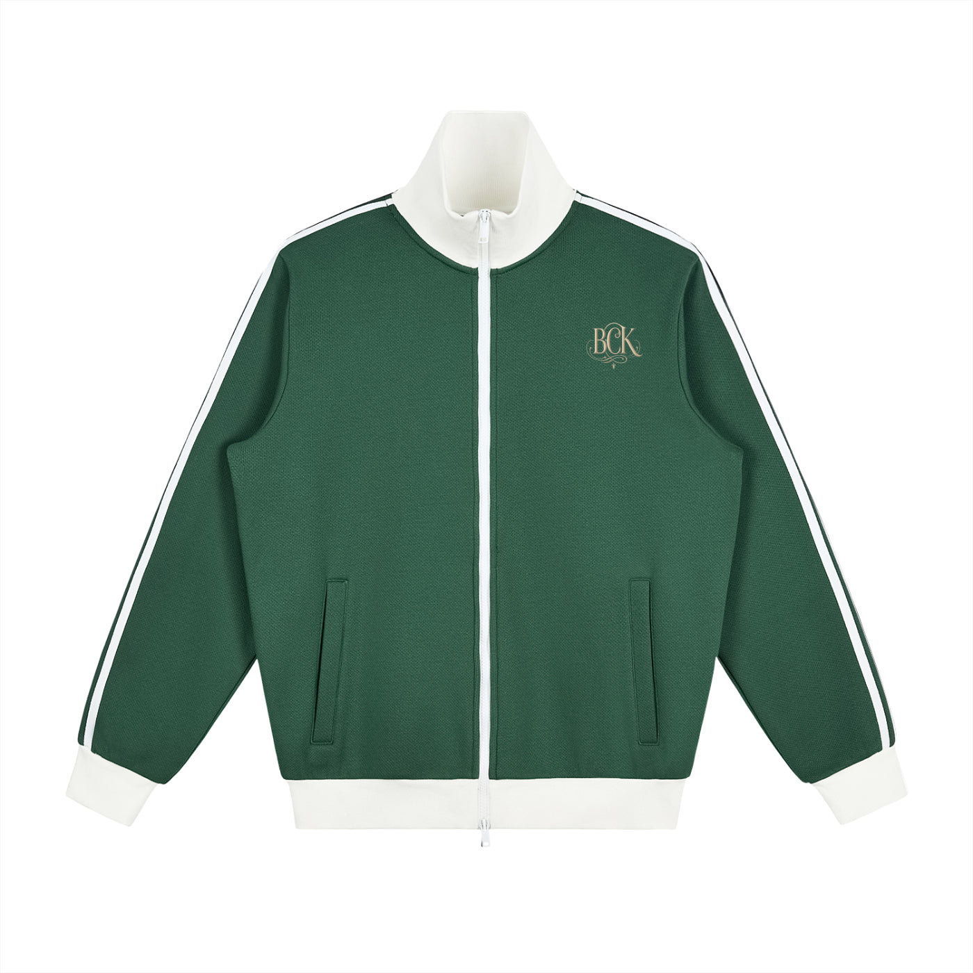 Contrast Side Stripe Fleece Track Jacket