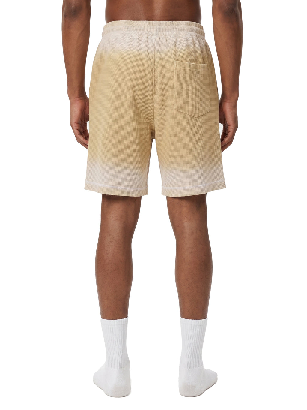 Unisex Sunfade Waffle Raw Hem Shorts