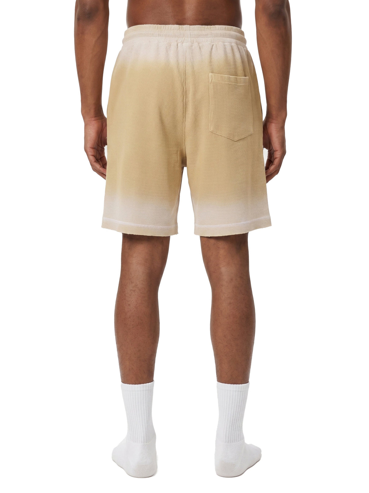 Unisex Sunfade Waffle Raw Hem Shorts