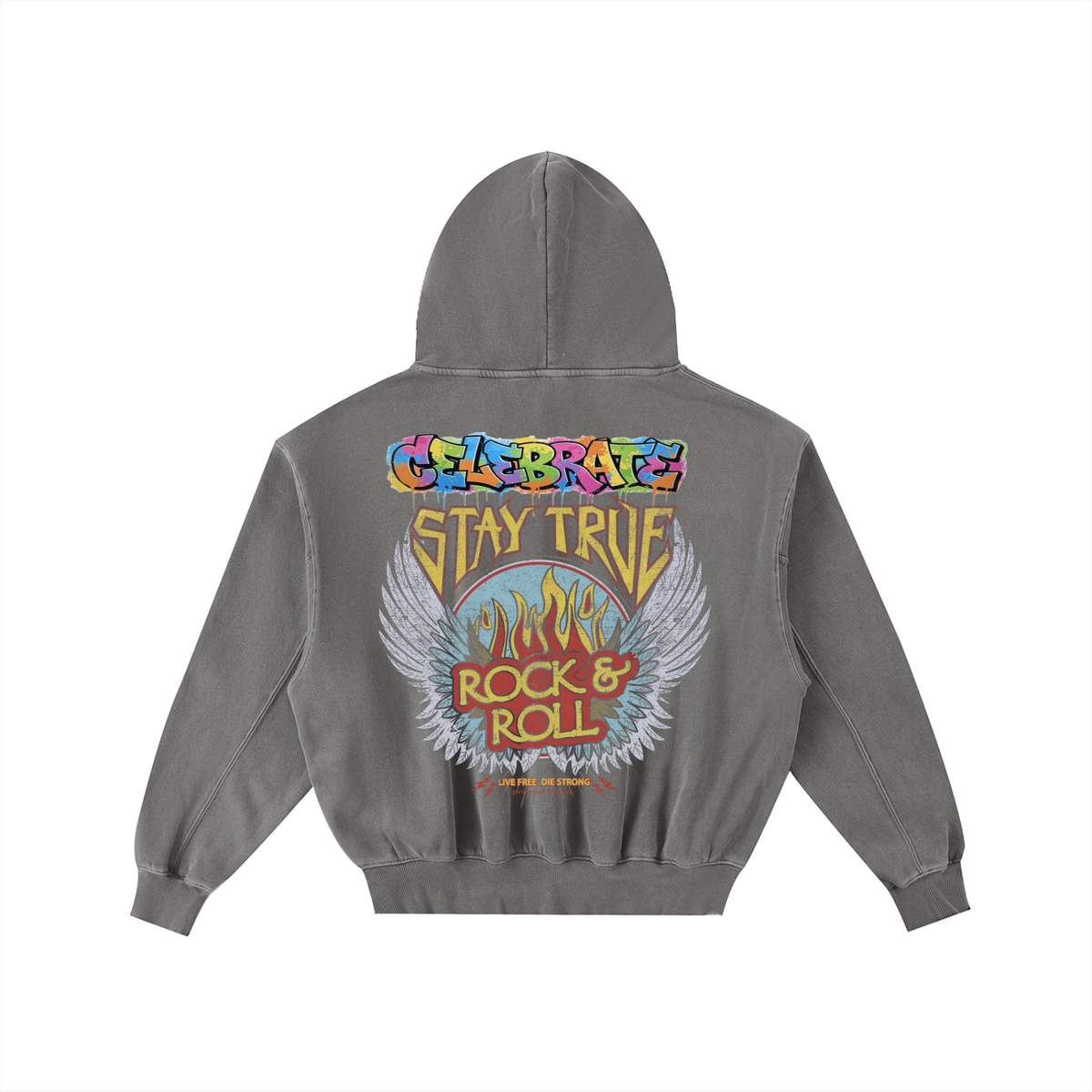 Frayed Enzyme Washed Fleece Hoodie