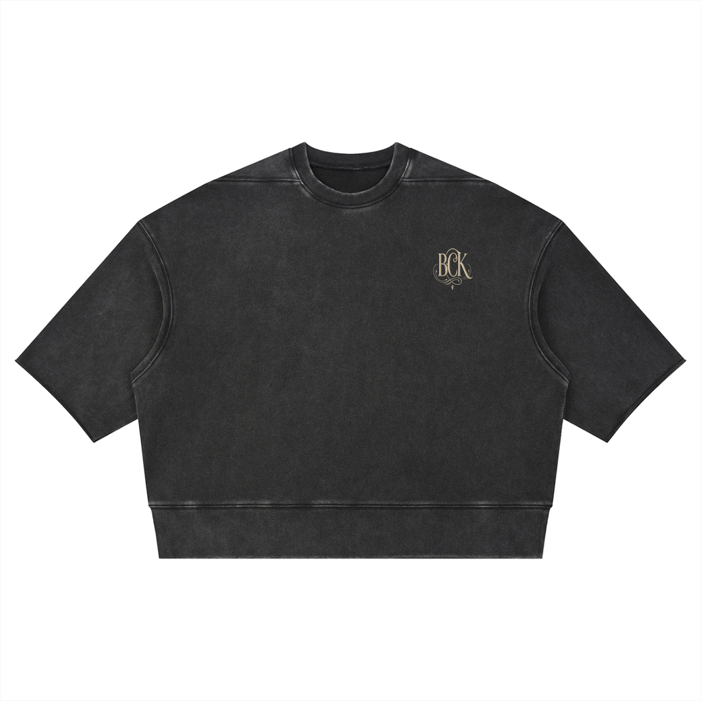 Unisex Mineral Wash Boxy Raw Edge T-Shirt