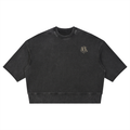 Unisex Mineral Wash Boxy Raw Edge T-Shirt