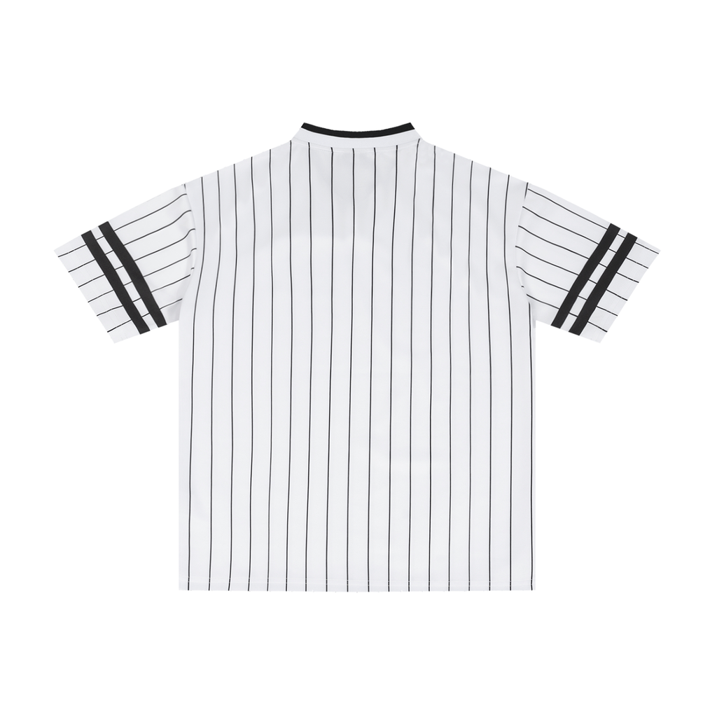 Unisex Striped Loose V-Neck T-Shirt