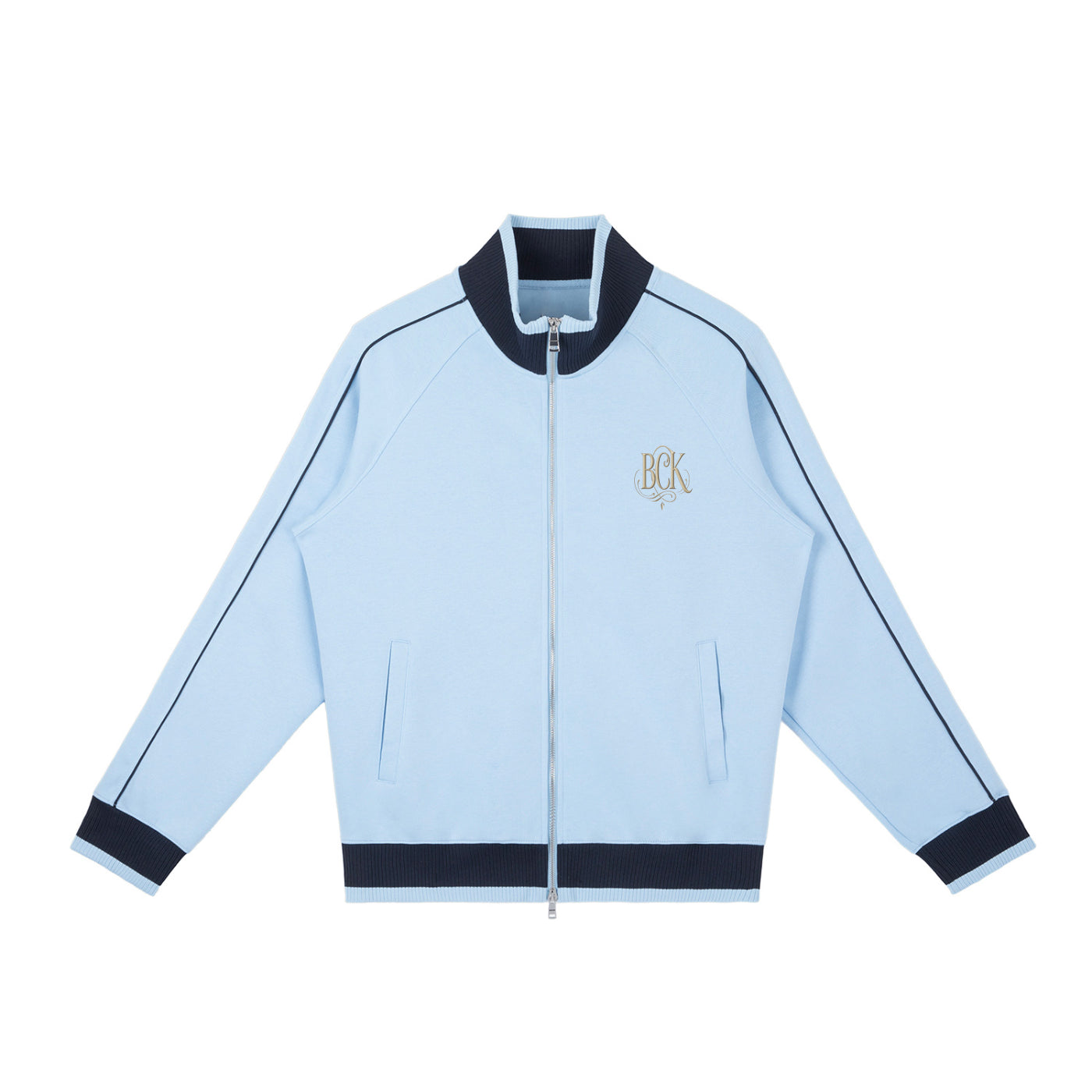 Color Block Raglan Sleeve Zip Track Jacket