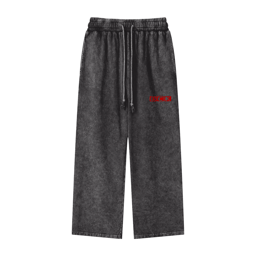 Snow Washed Straight Leg Pants