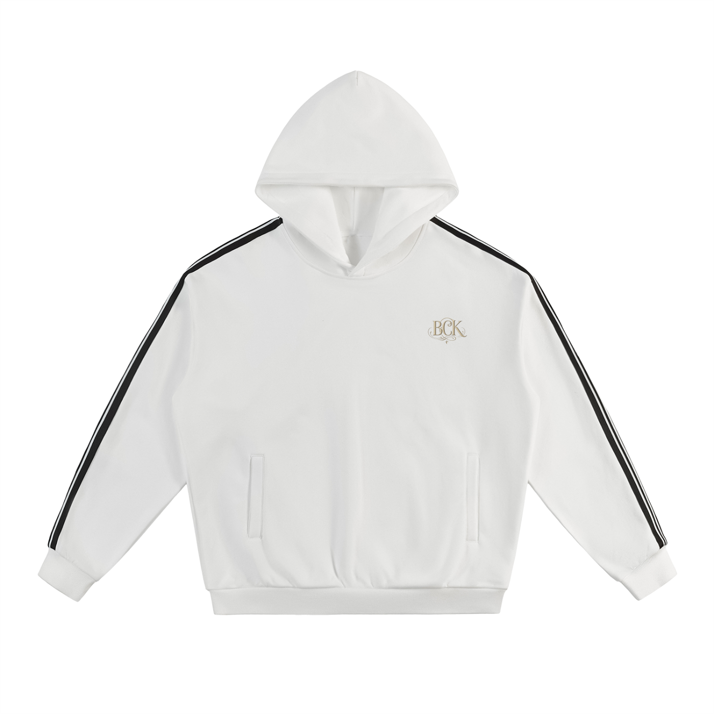 Side Stripe Drop-Shoulder Hoodie