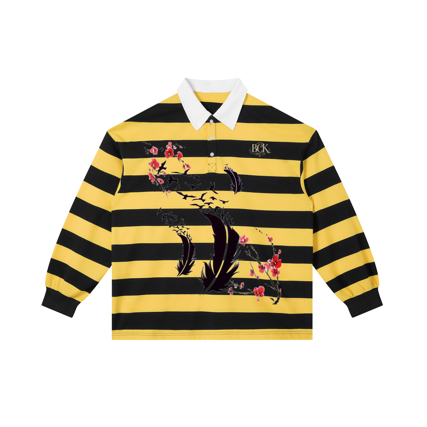 Color Block Stripe Polo Shirt