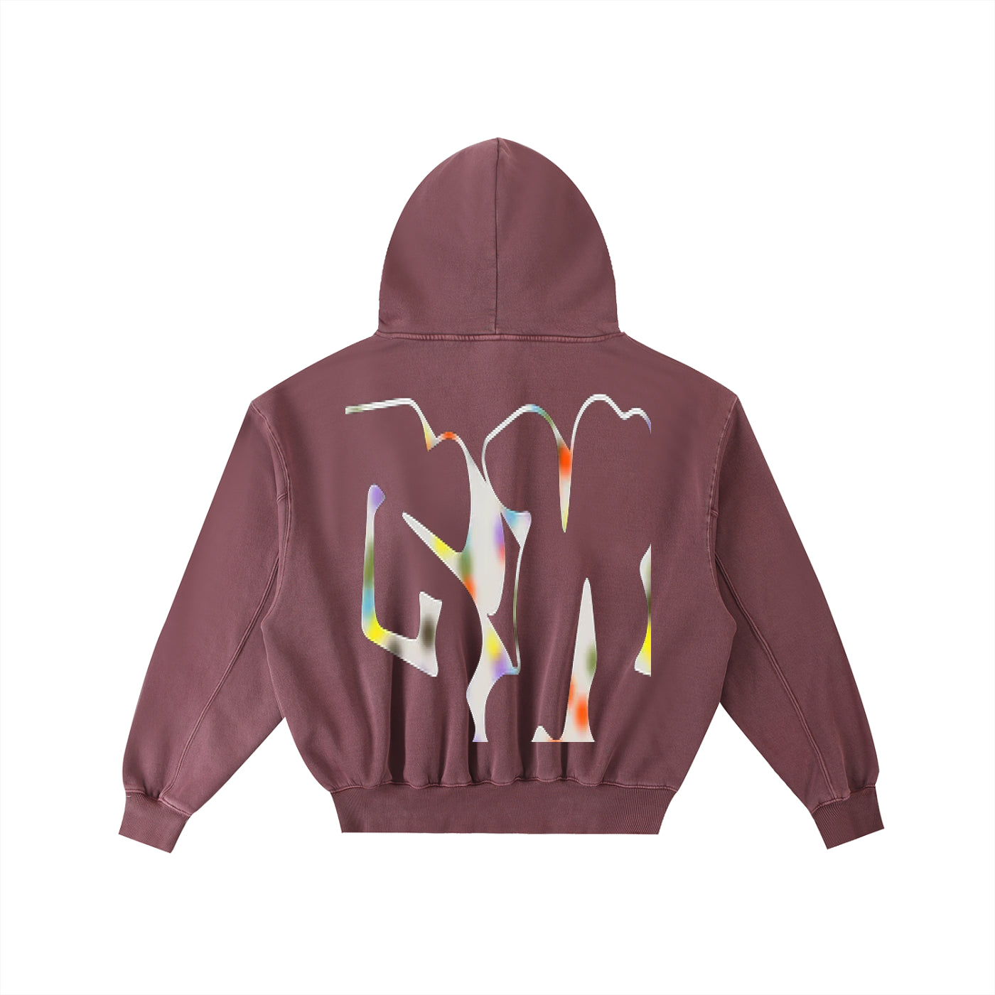 Frayed Enzyme Washed Fleece Hoodie