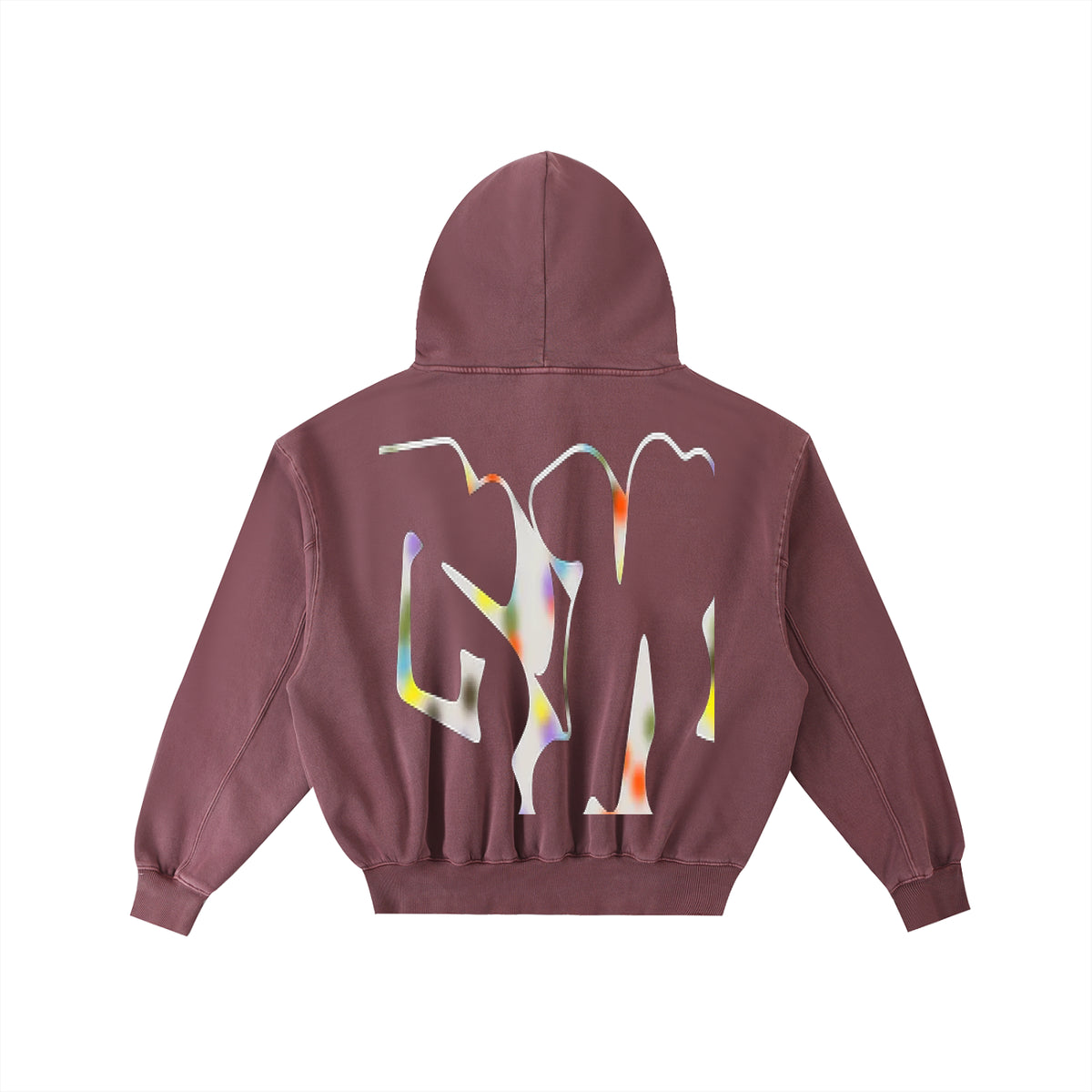 Frayed Enzyme Washed Fleece Hoodie