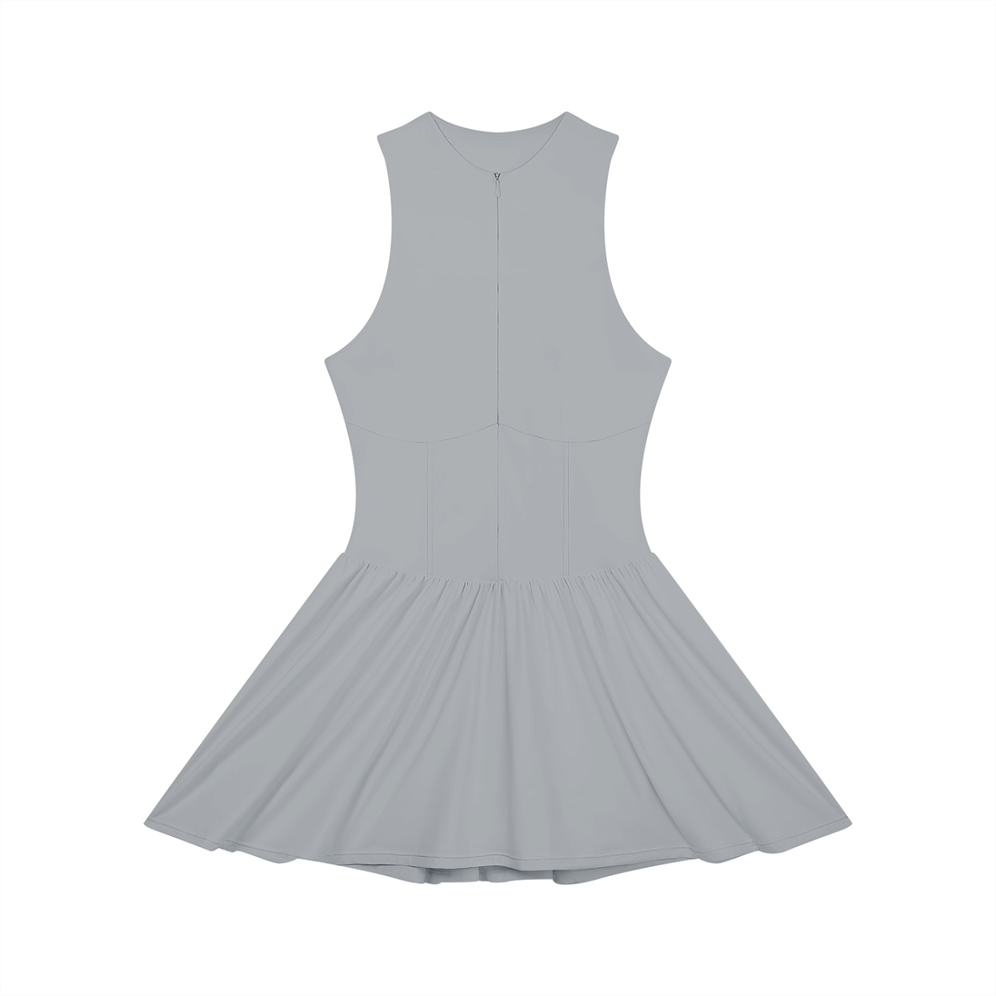 Women’s Ruched Sleeveless Full-Zip Dress