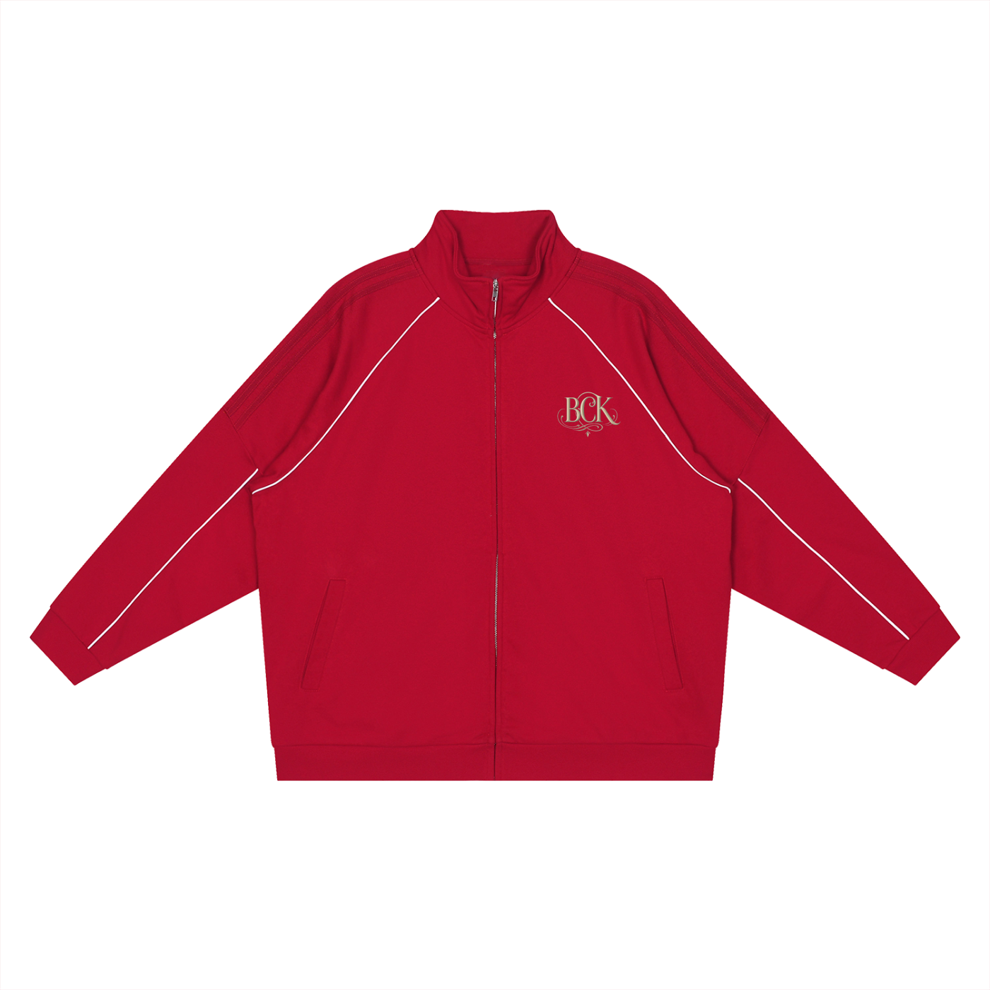 Reflection Striped Raglan Sleeve  Jacket