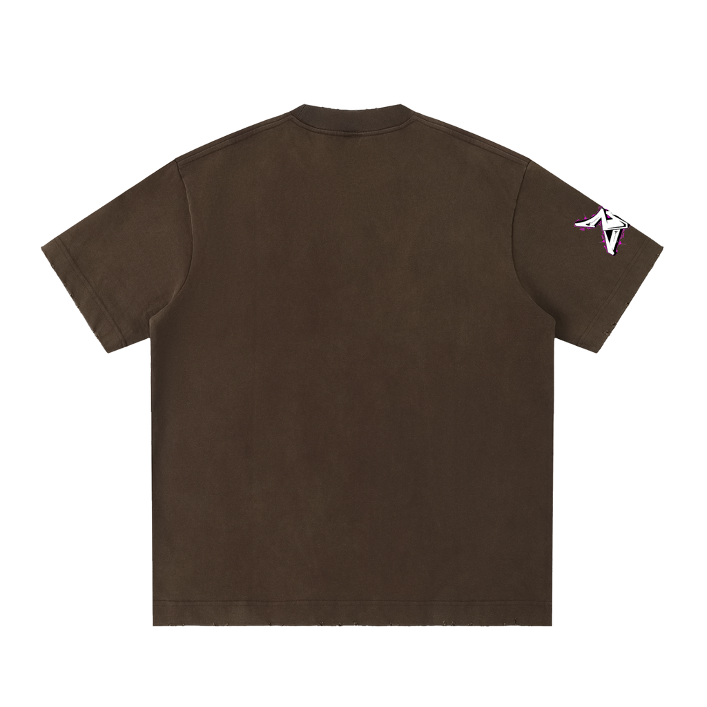 Heavyweight Vintage Washed Frayed T-Shirt