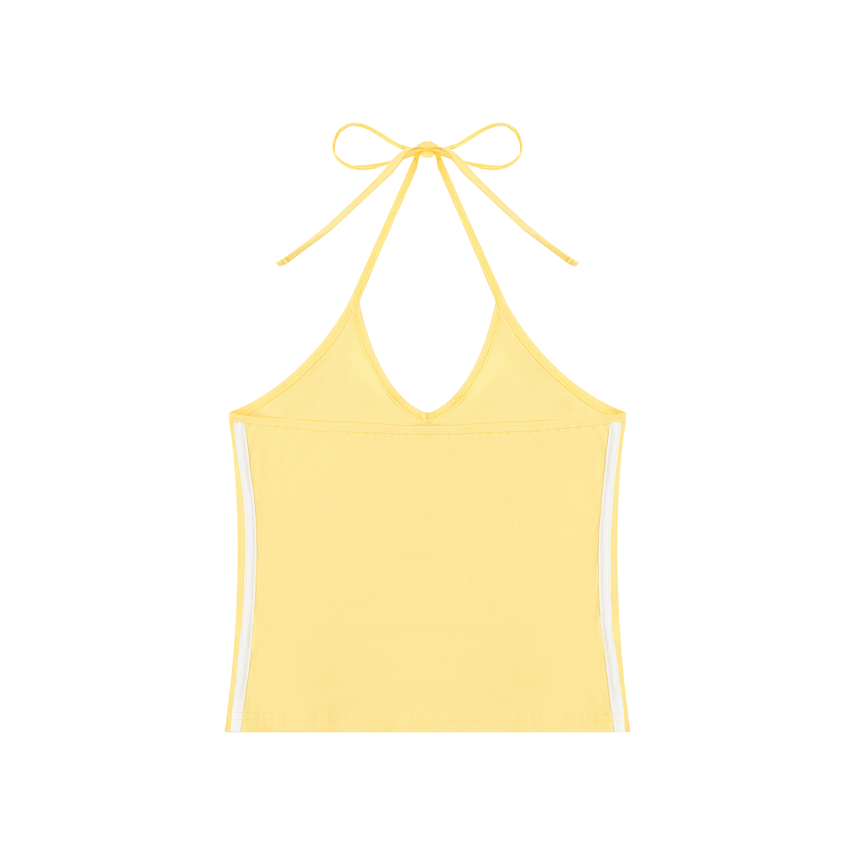 Women's Color Block Halter Crop Tank Top