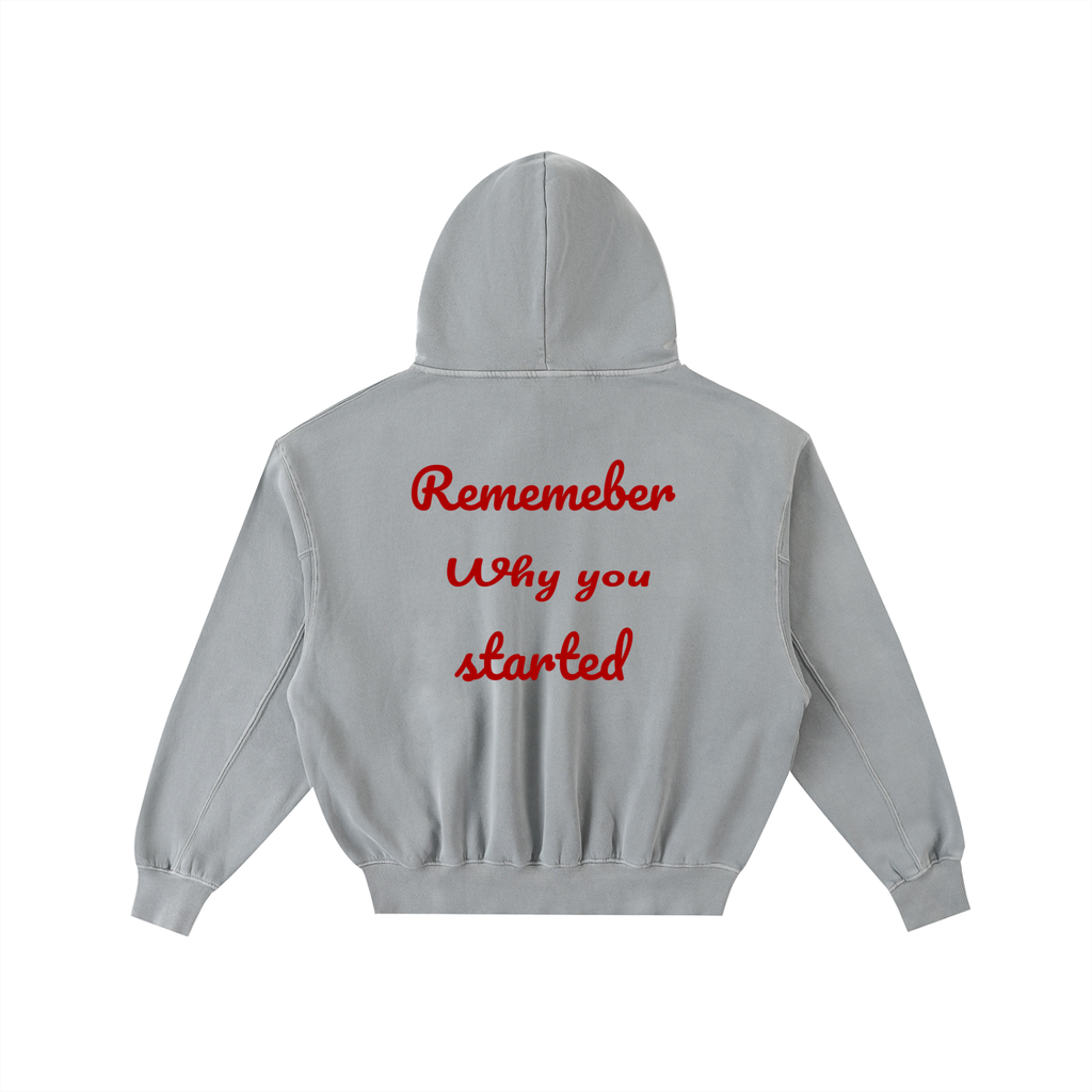 Frayed Enzyme Washed Fleece Hoodie