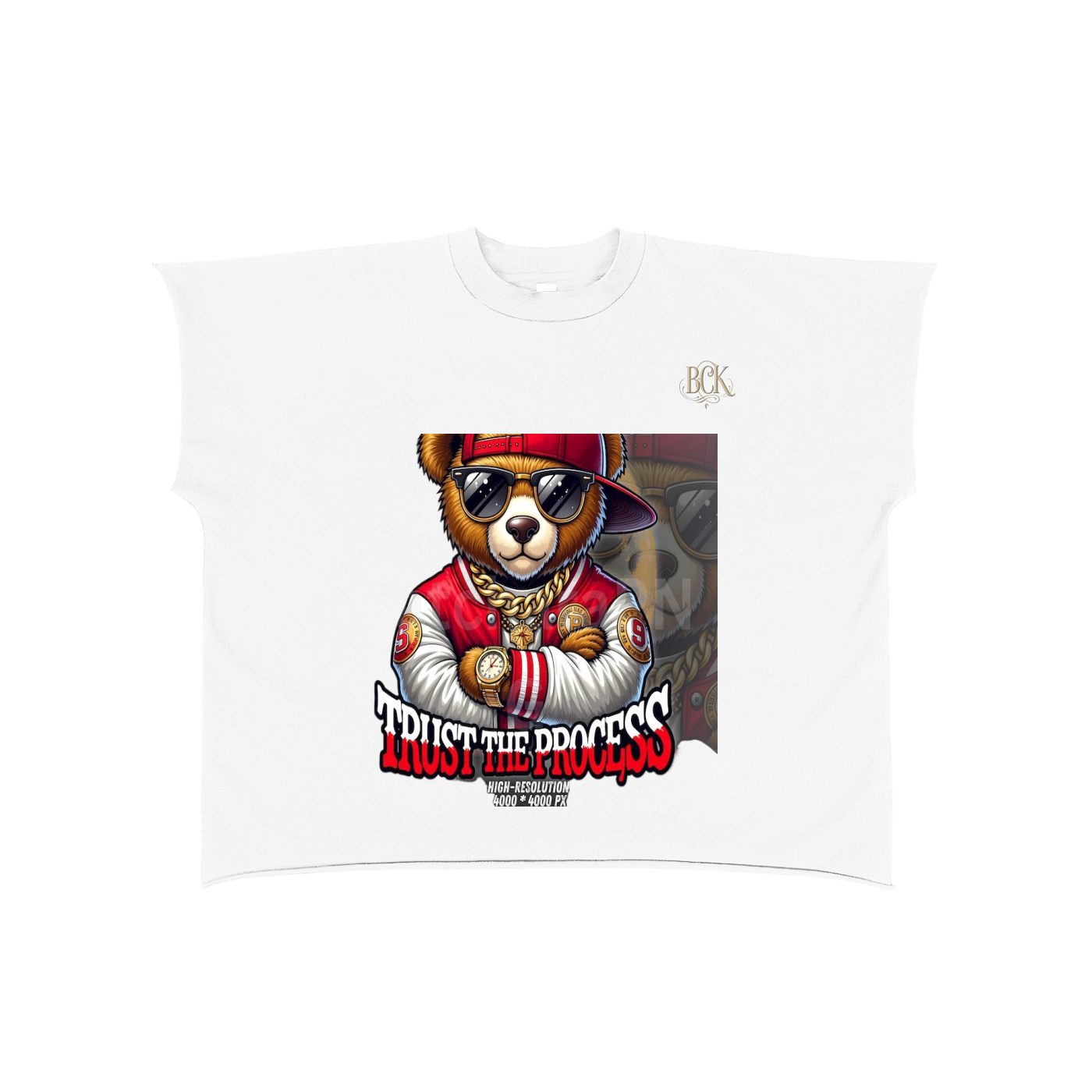 Raw Edge Boxy Non-Shrink T-Shirt