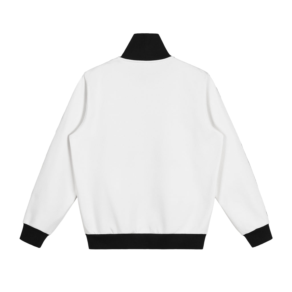 Contrast Side Stripe Fleece Track Jacket