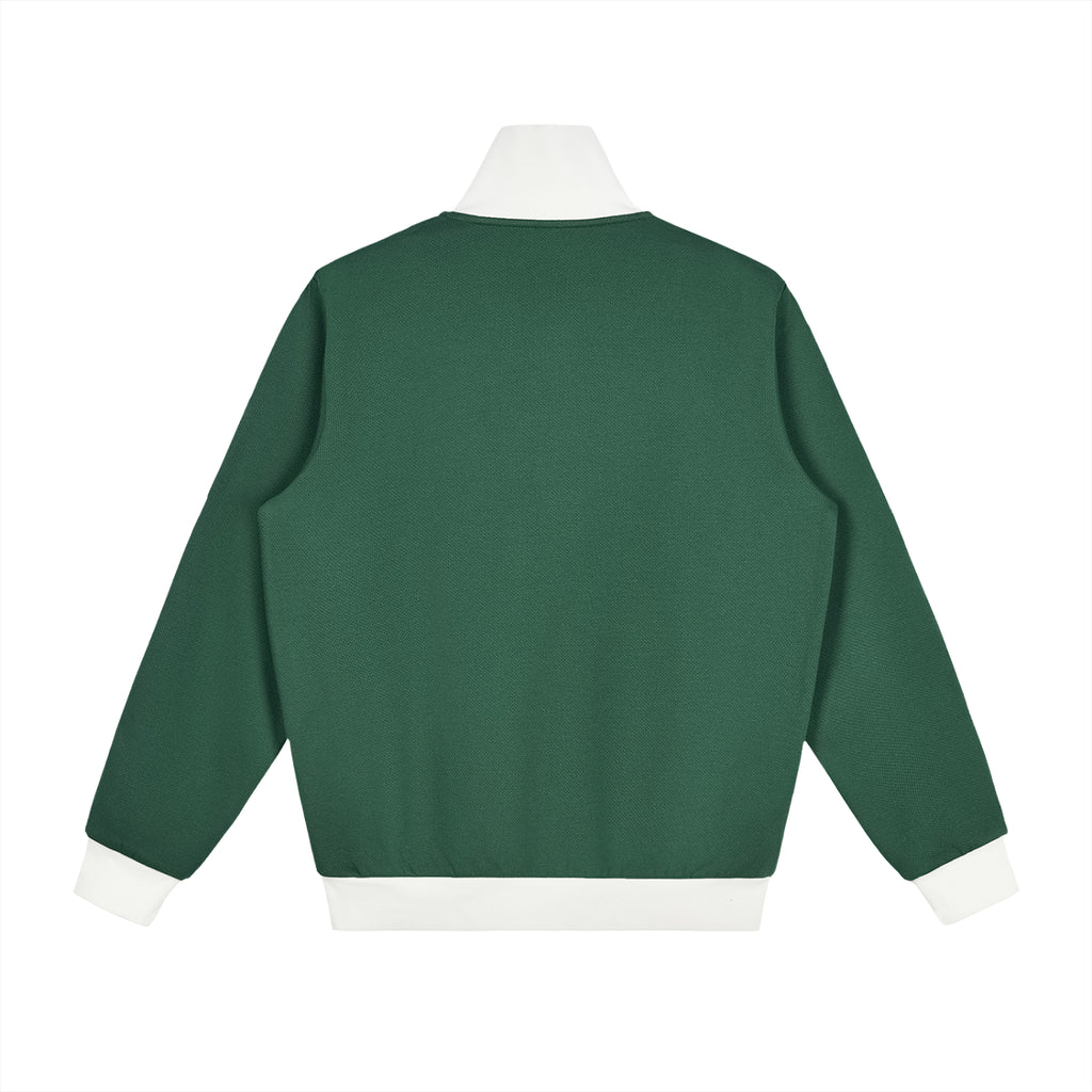 Contrast Side Stripe Fleece Track Jacket