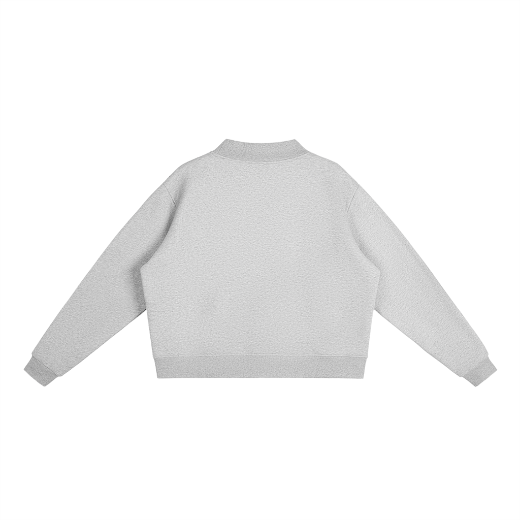 Essential  woemn Fleece Mock-Neck Crew Sweatshirt