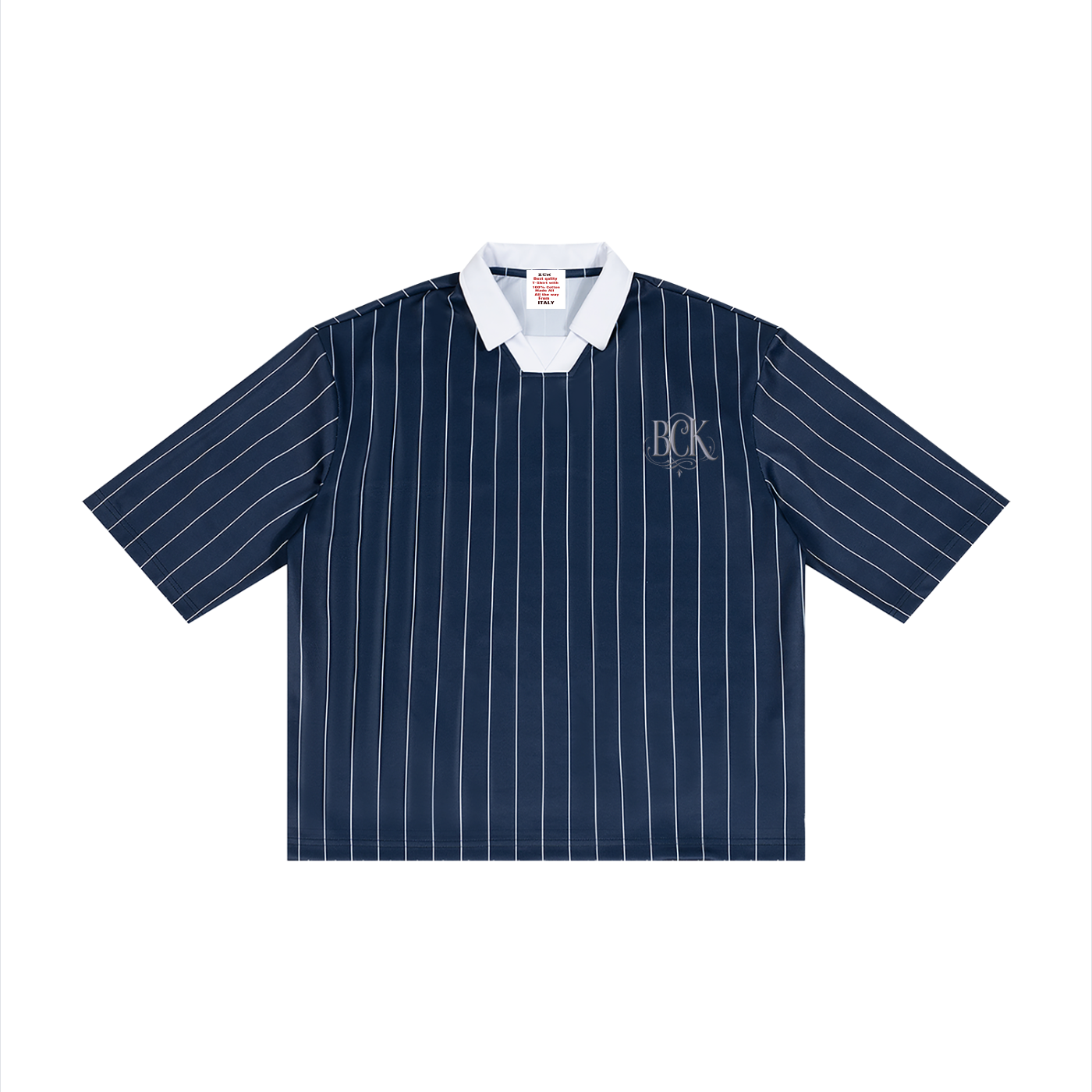 Unisex Pinstripe Collared Soccer Jersey
