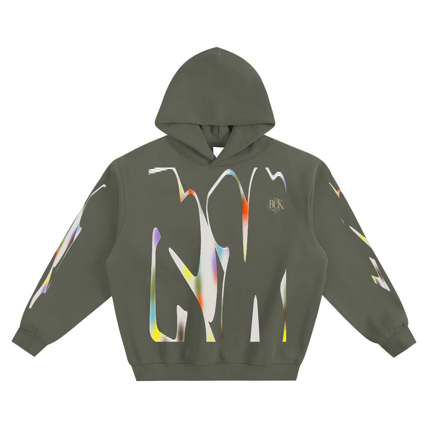 Frayed Enzyme Washed Fleece Hoodie
