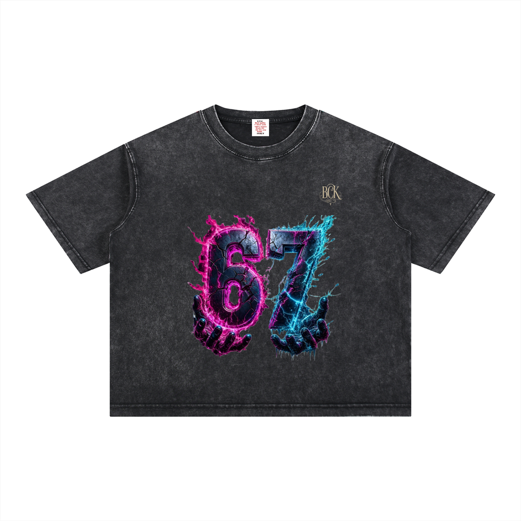 Mineral Wash Boxy Cotton T-Shirt