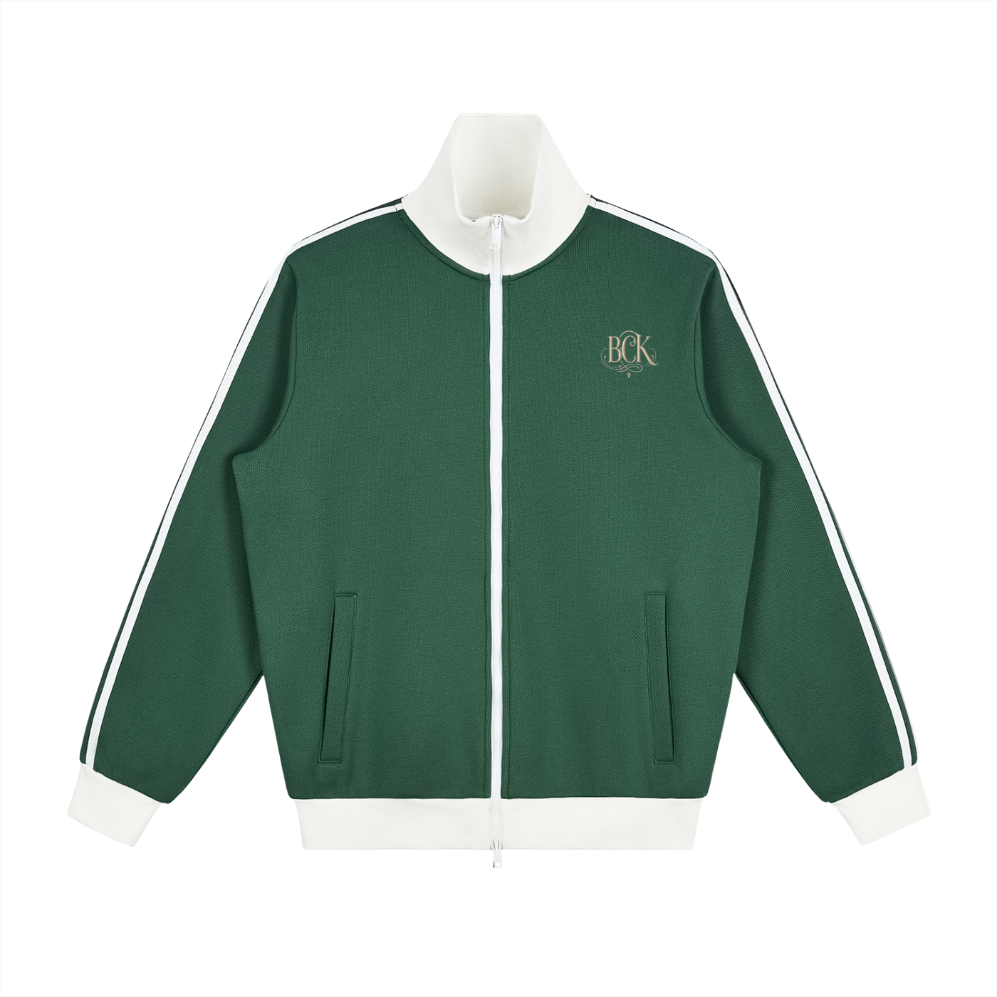Contrast Side Stripe Fleece Track Jacket