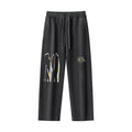 Frayed Enzyme Washed Fleece Sweatpants