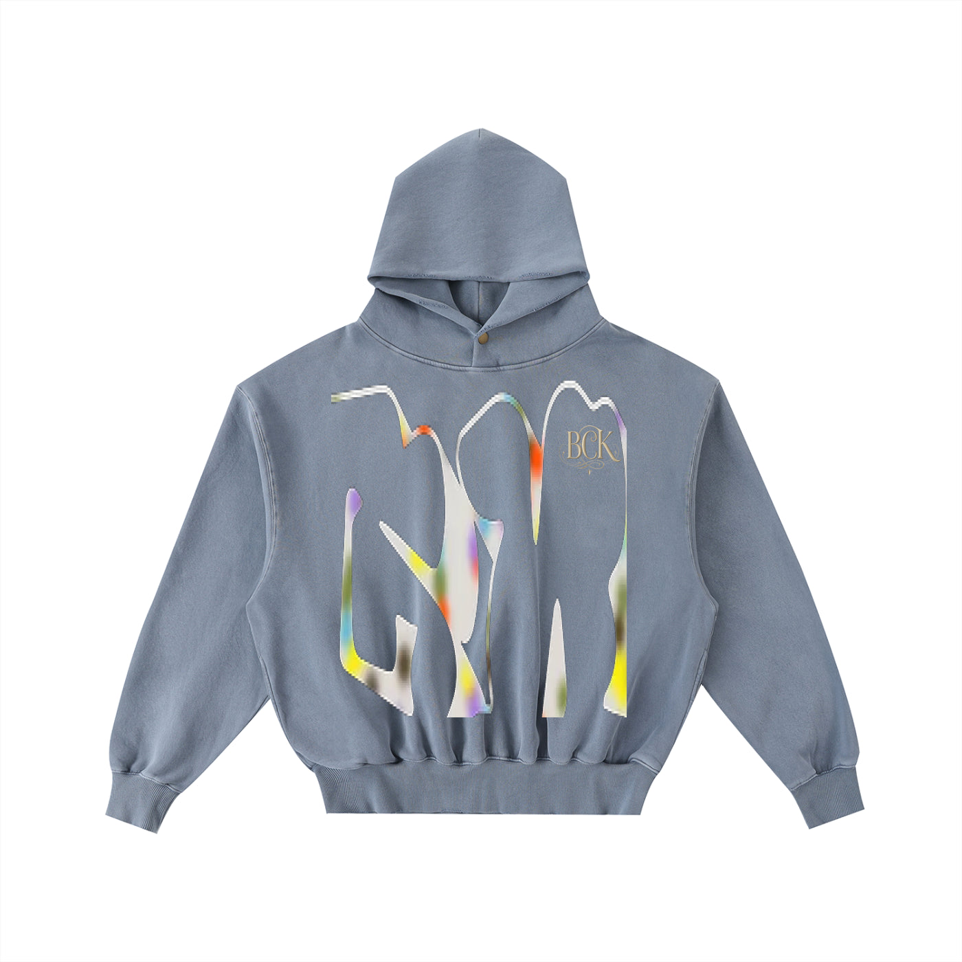 Frayed Enzyme Washed Fleece Hoodie