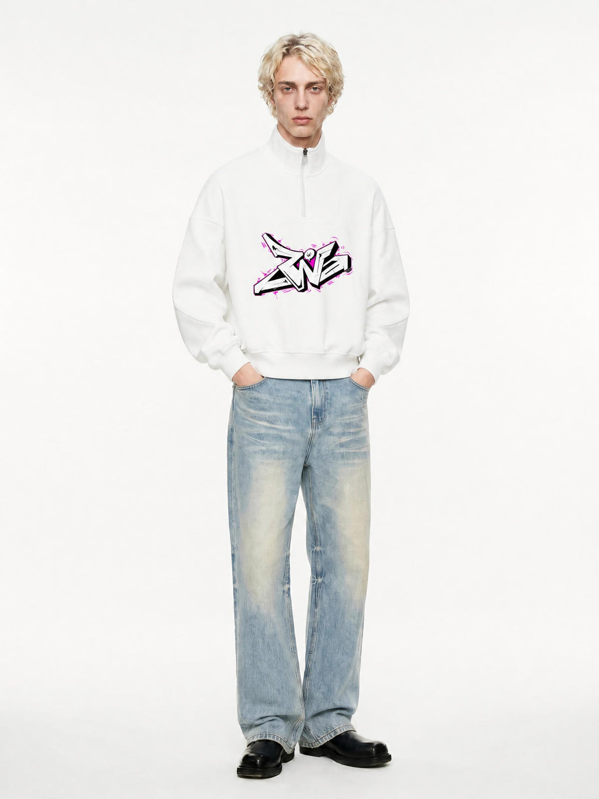 Women’s Loose Fleece Quarter-Zip Sweatshirt