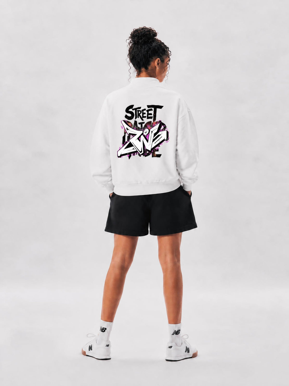Women’s Loose Fleece Quarter-Zip Sweatshirt