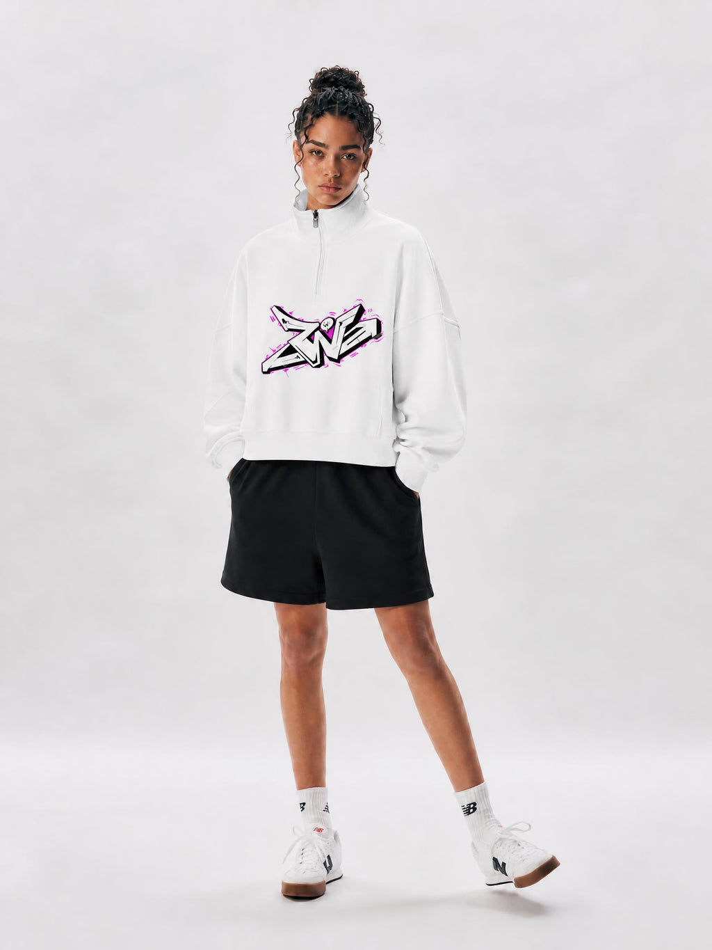 Women’s Loose Fleece Quarter-Zip Sweatshirt