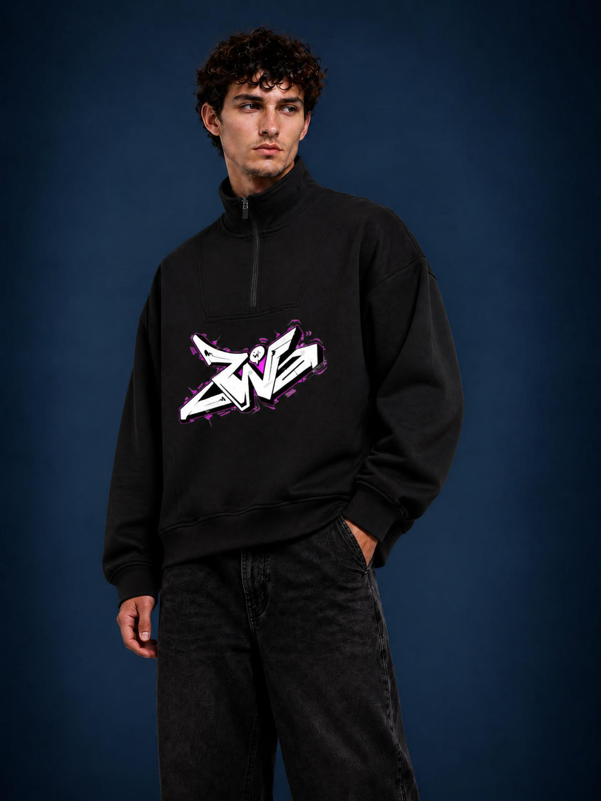 Women’s Loose Fleece Quarter-Zip Sweatshirt