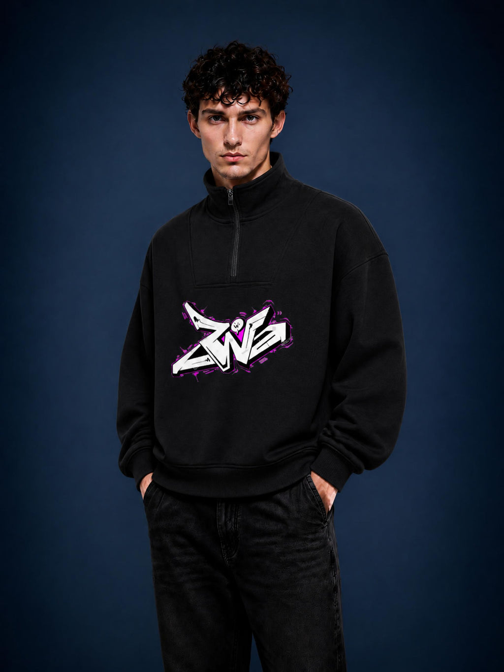 Women’s Loose Fleece Quarter-Zip Sweatshirt