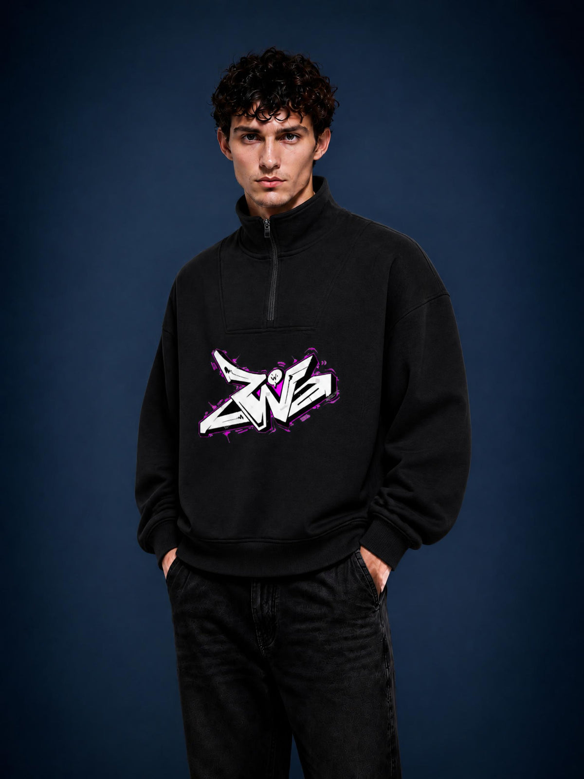 Women’s Loose Fleece Quarter-Zip Sweatshirt