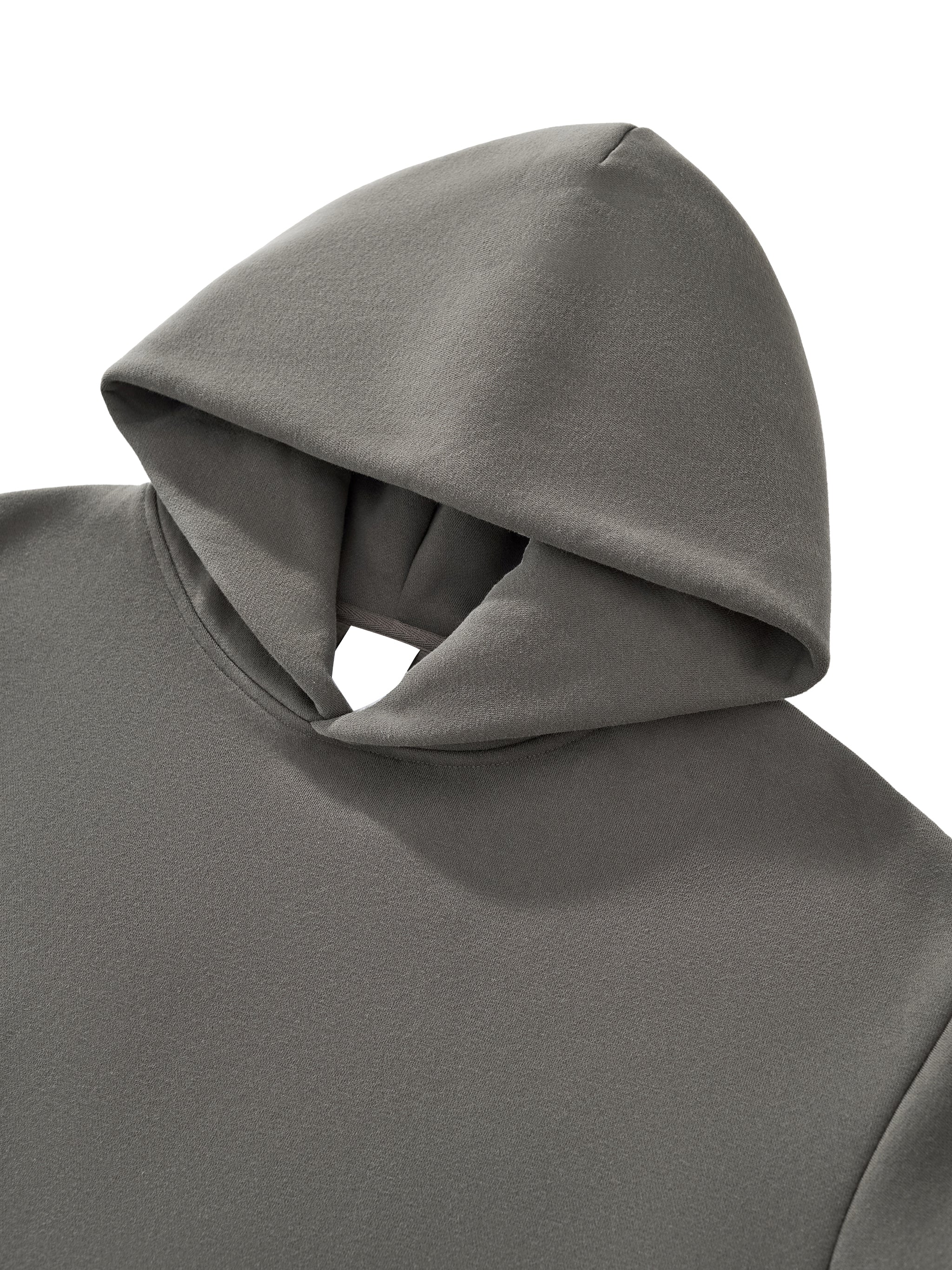 Frayed Enzyme Washed Fleece Hoodie