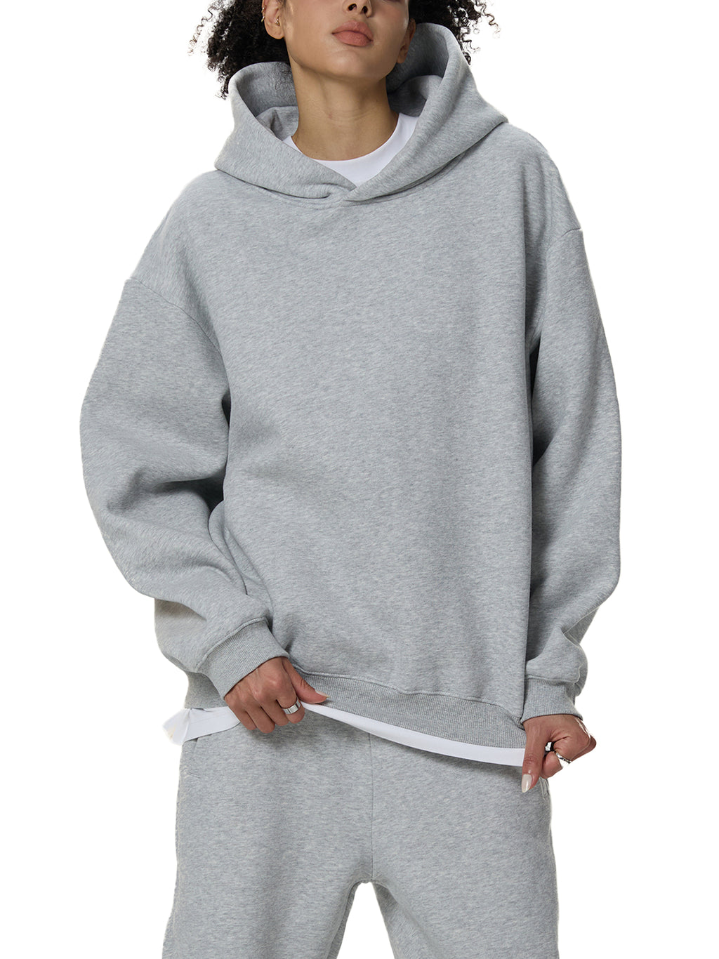 Frayed Enzyme Washed Fleece Hoodie