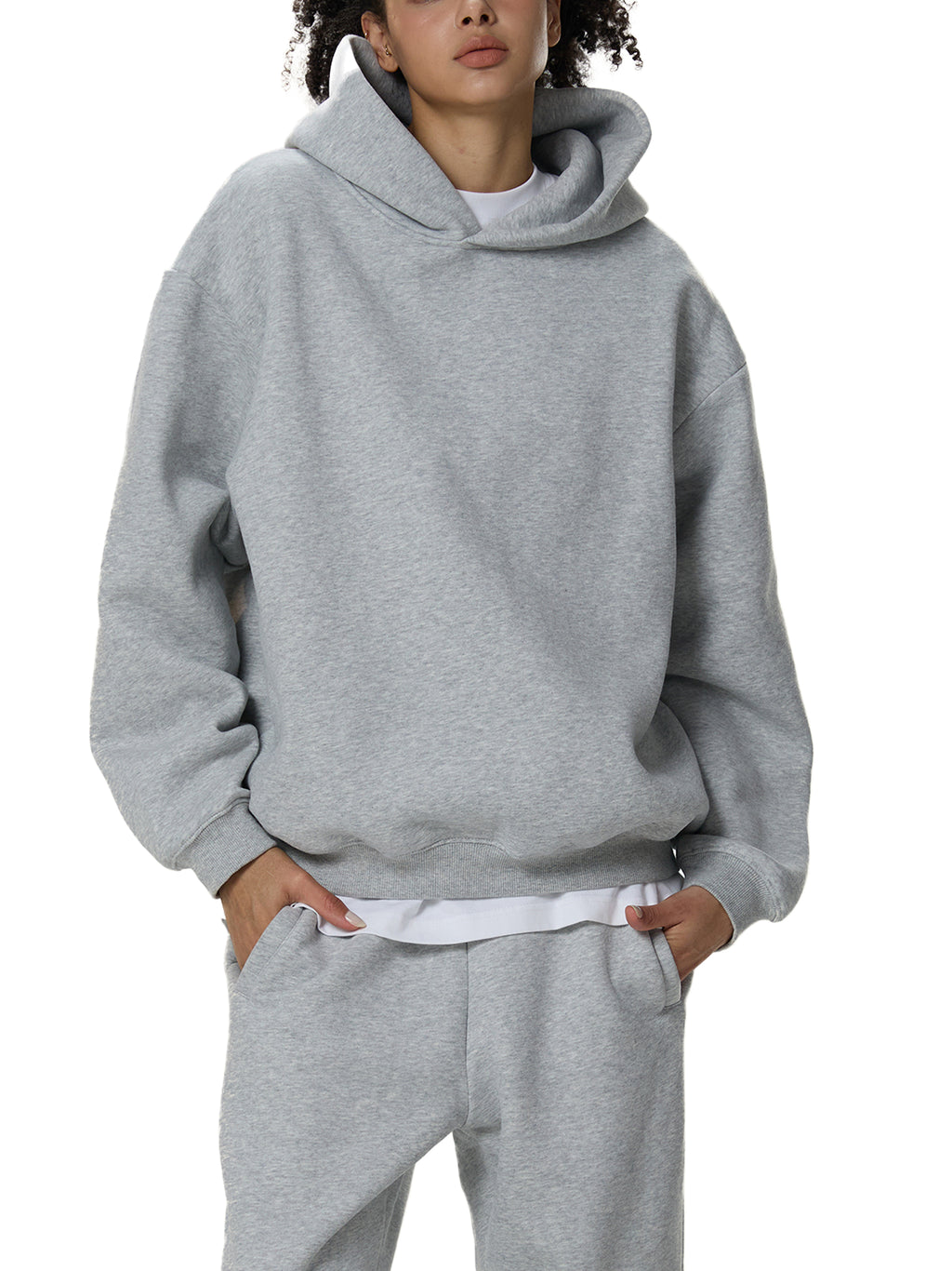 Frayed Enzyme Washed Fleece Hoodie