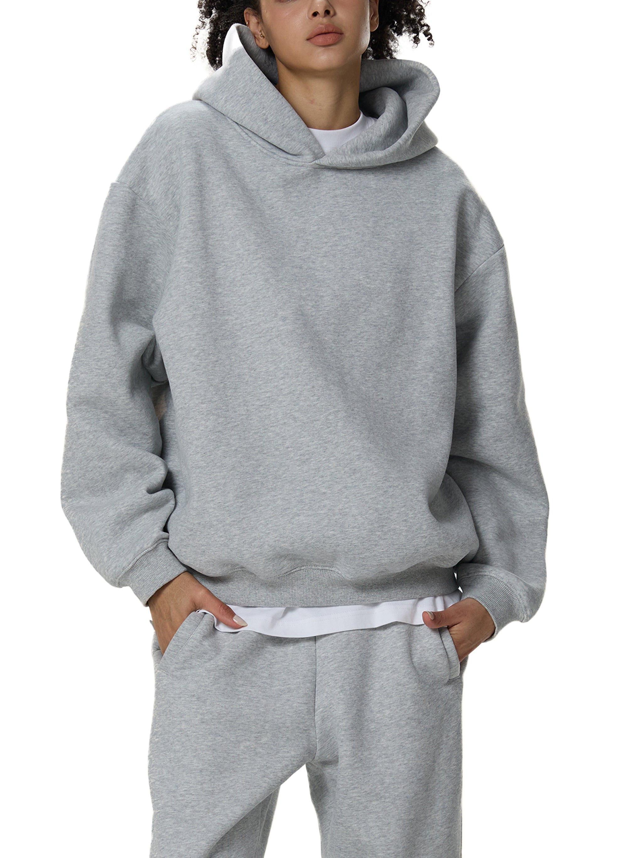Frayed Enzyme Washed Fleece Hoodie