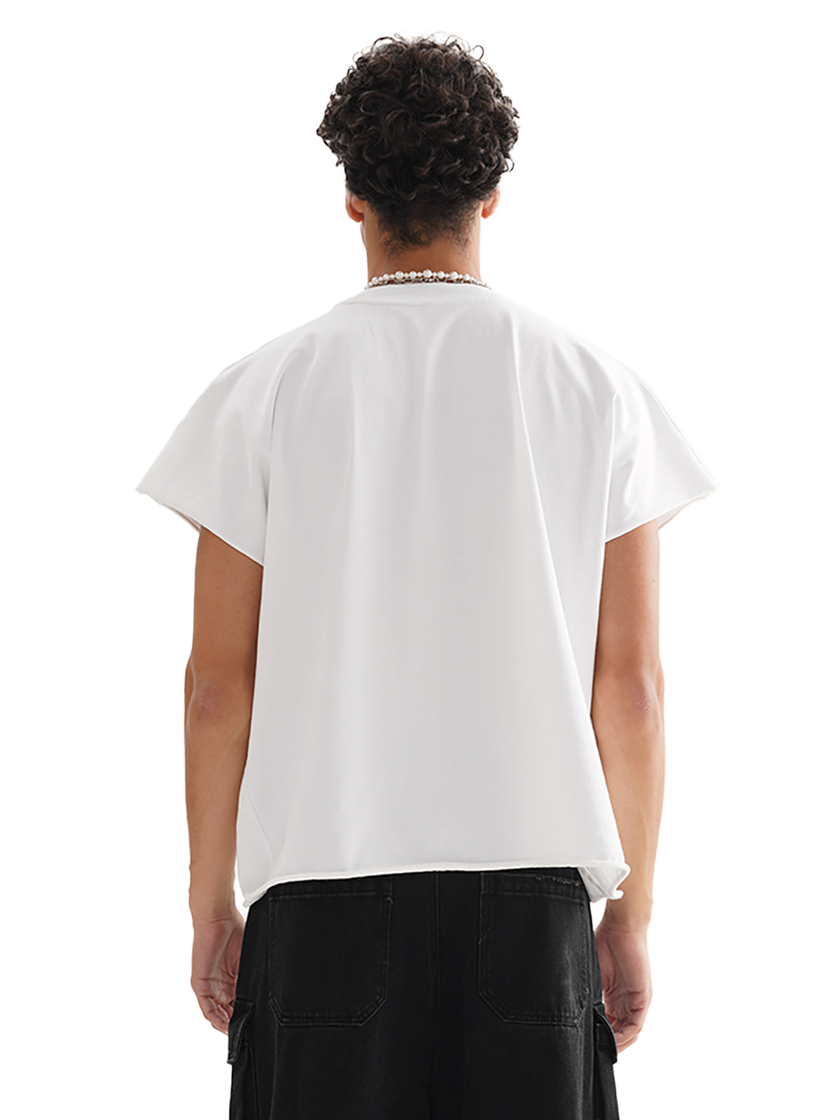 Raw Edge Boxy Non-Shrink T-Shirt