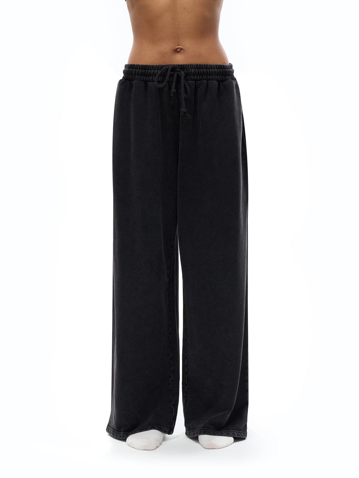 Snow Washed Straight Leg Pants
