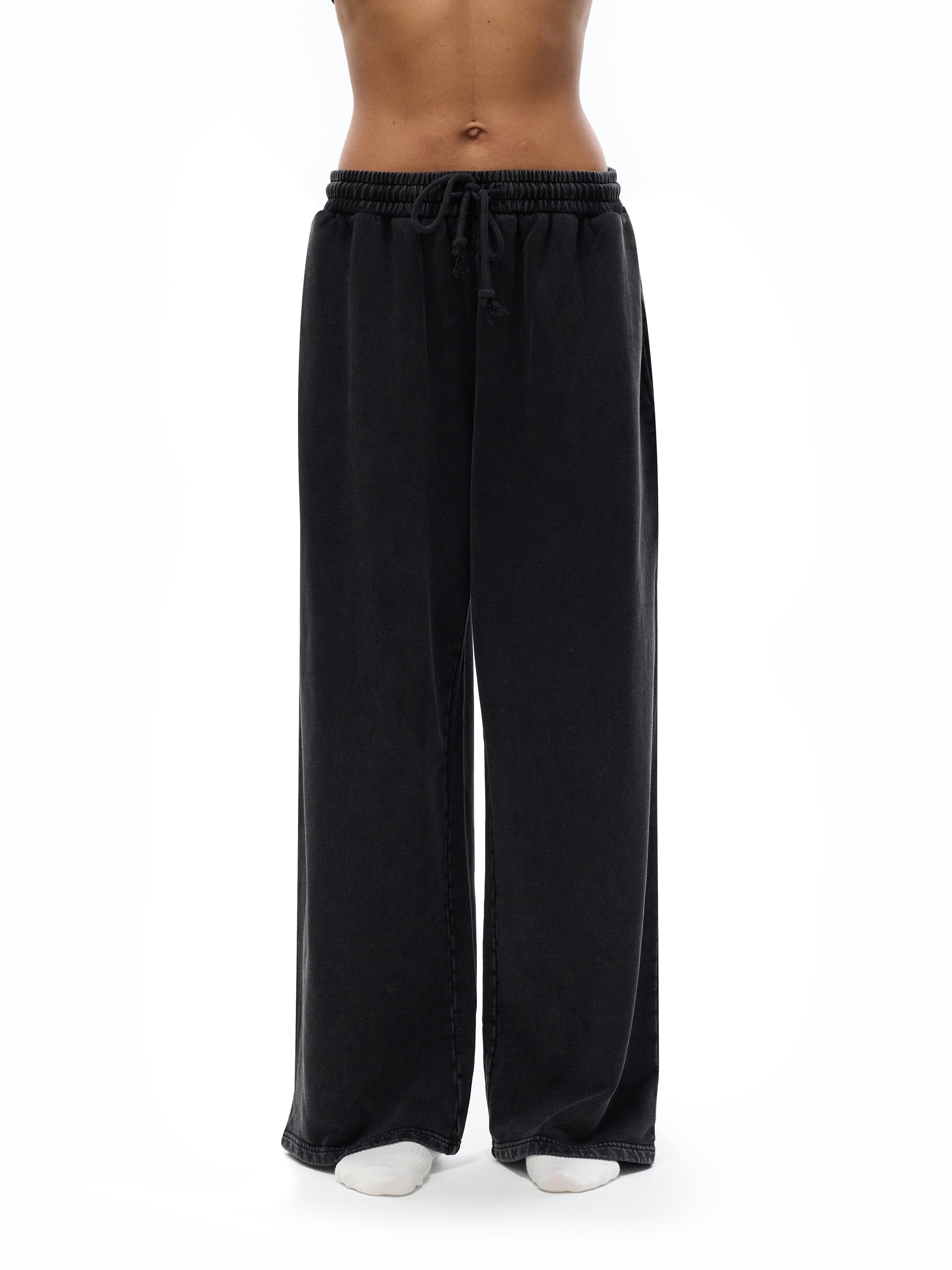 Snow Washed Straight Leg Pants