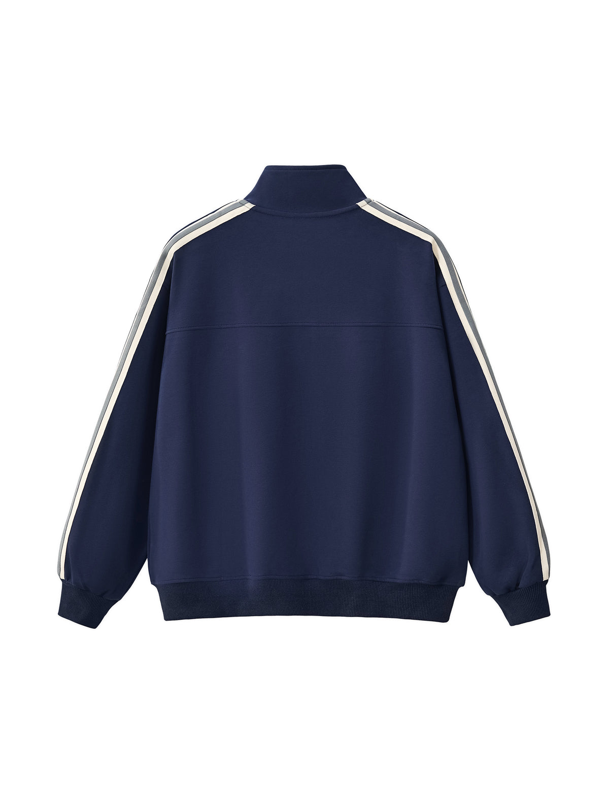 Contrast Side-Stripe Stand Collar  Jacket