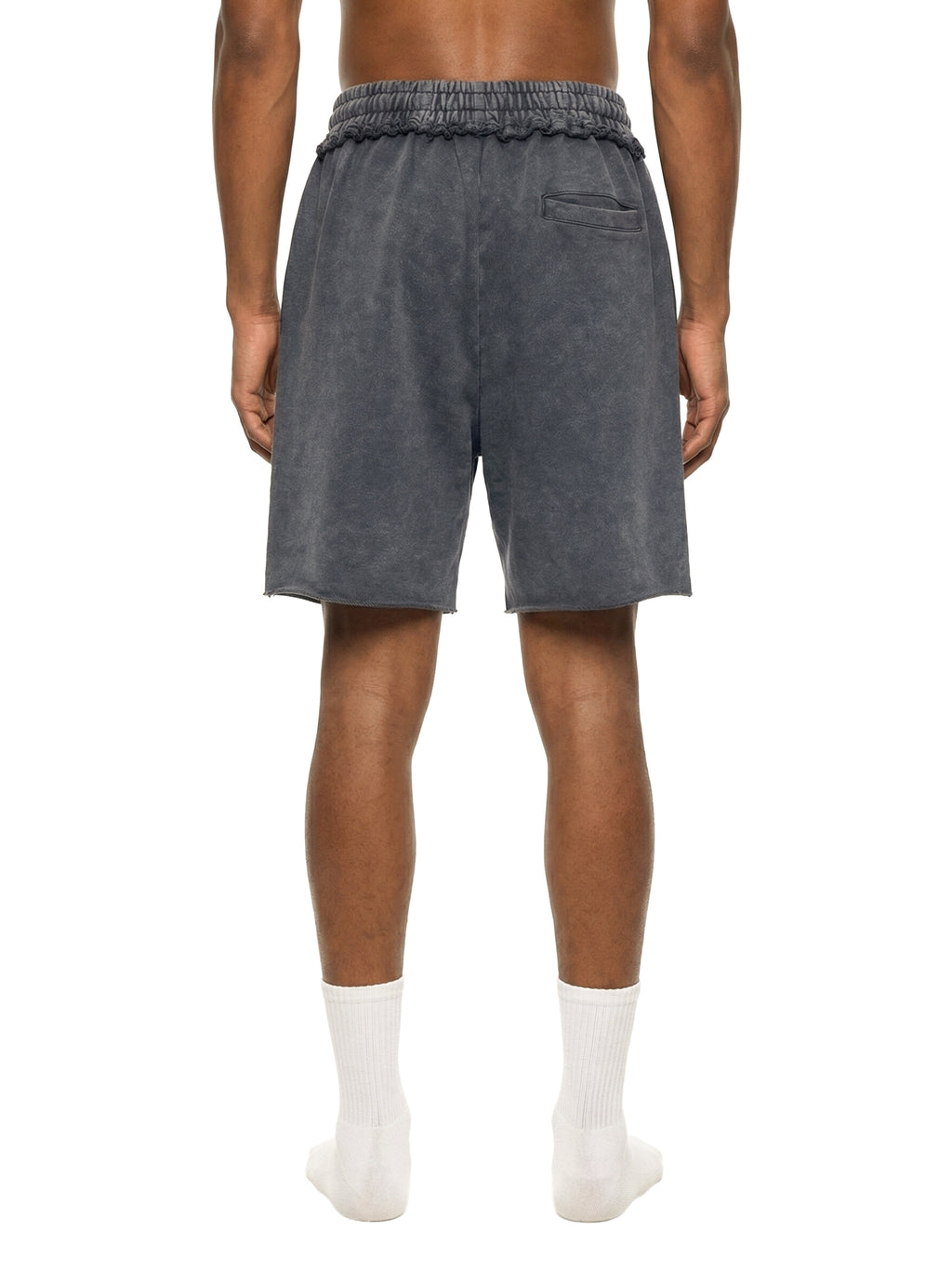 Unisex Mineral Wash Raw Edge Shorts