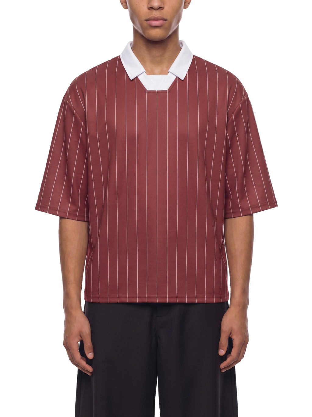 Unisex Pinstripe Collared Soccer Jersey