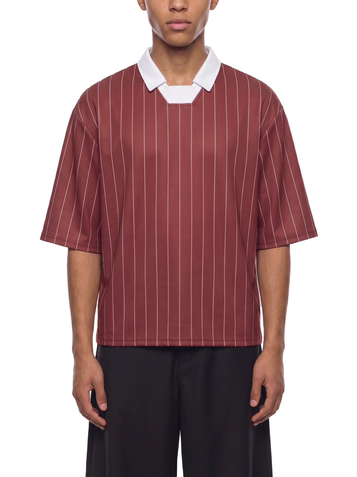 Unisex Pinstripe Collared Soccer Jersey