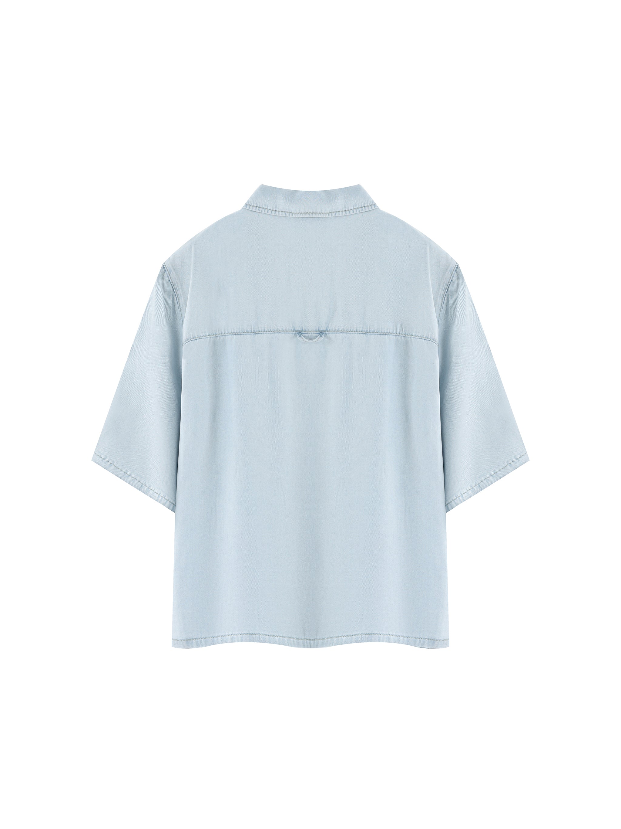 Unisex Vintage Wash Drop Shoulder Lyocell Shirt