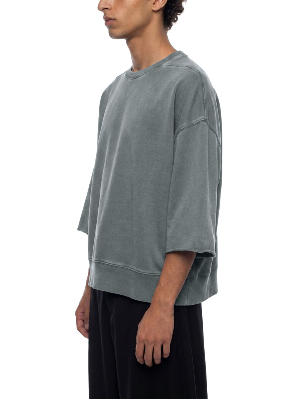 Unisex Mineral Wash Boxy Raw Edge T-Shirt