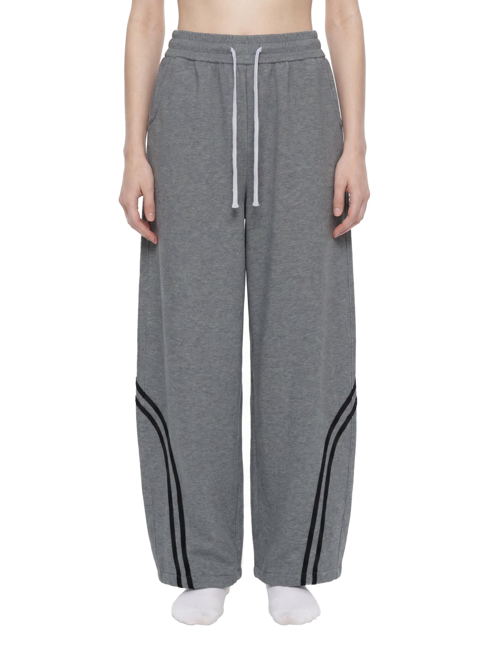 Unisex Wide Leg Piping Sweatpants